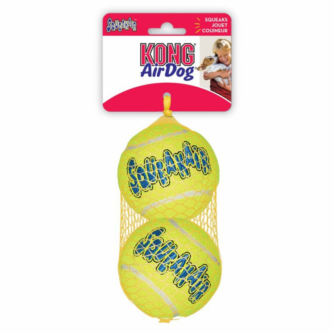 Pelota de tenis KONG AirDog con chirriador, grande (paquete de 2)