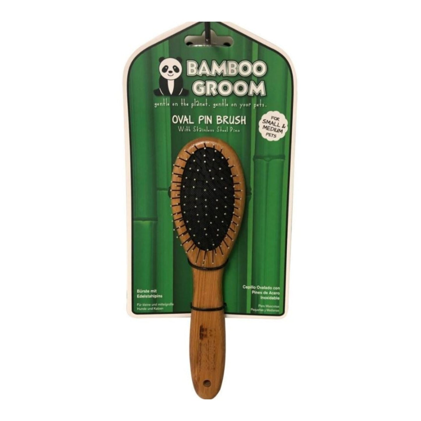 Bamboo Curry Brush with Rubber Bristles