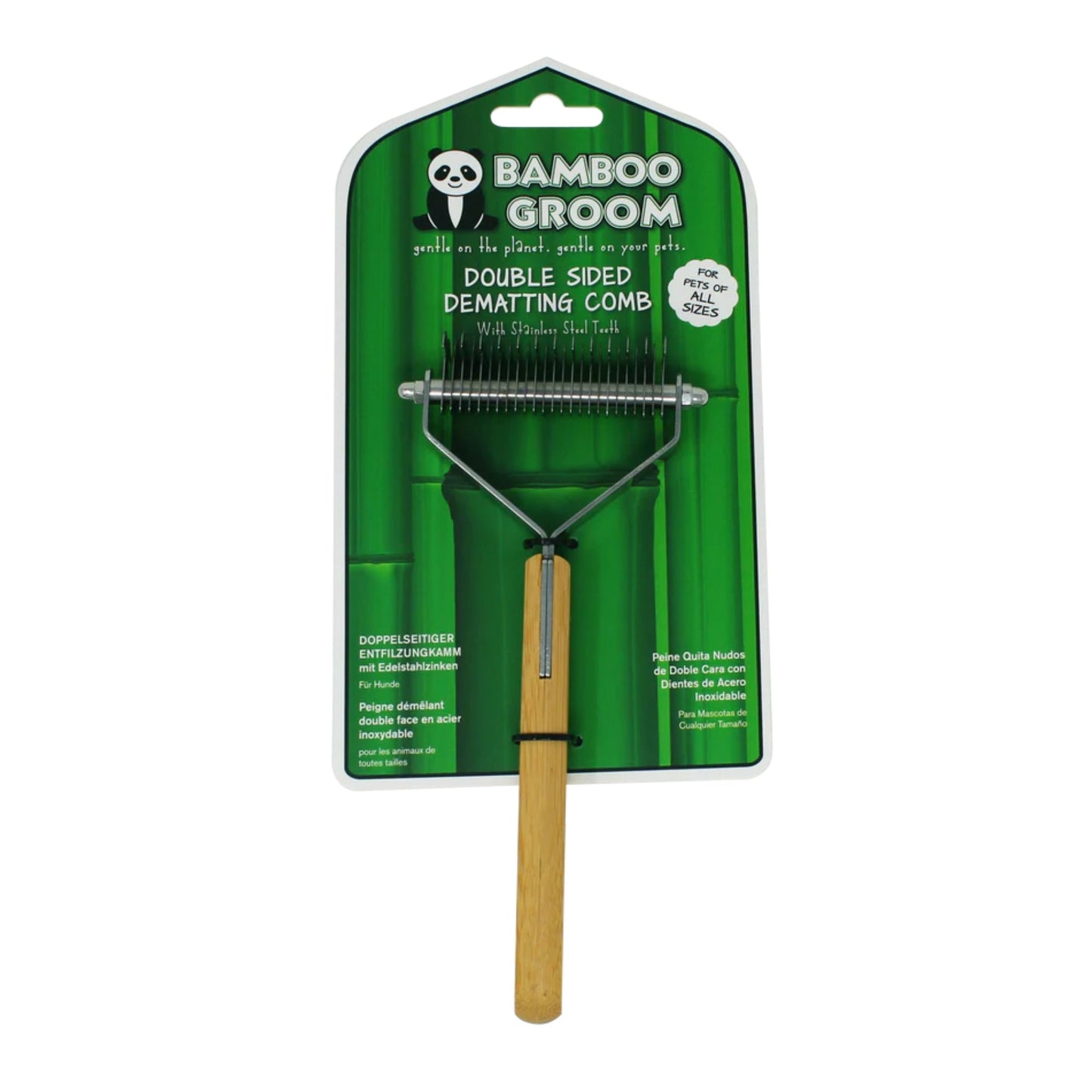 Bamboo Double-Sided Dematting Comb