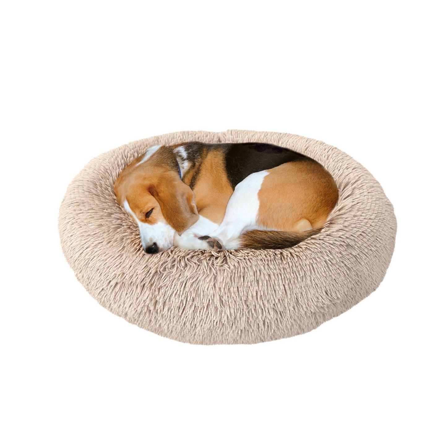 Sleep Zone Luxe Round Faux Fur (27”, Taupe)