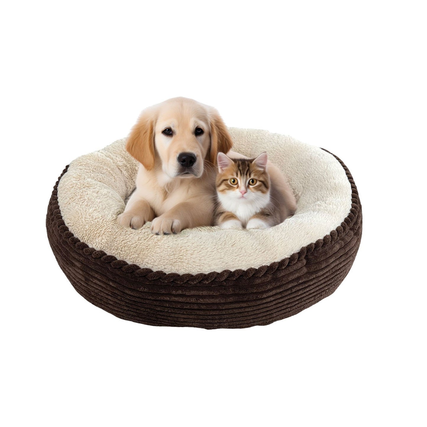 Sleep Zone Luxe Round Rib Corduroy (23”, Chocolate)