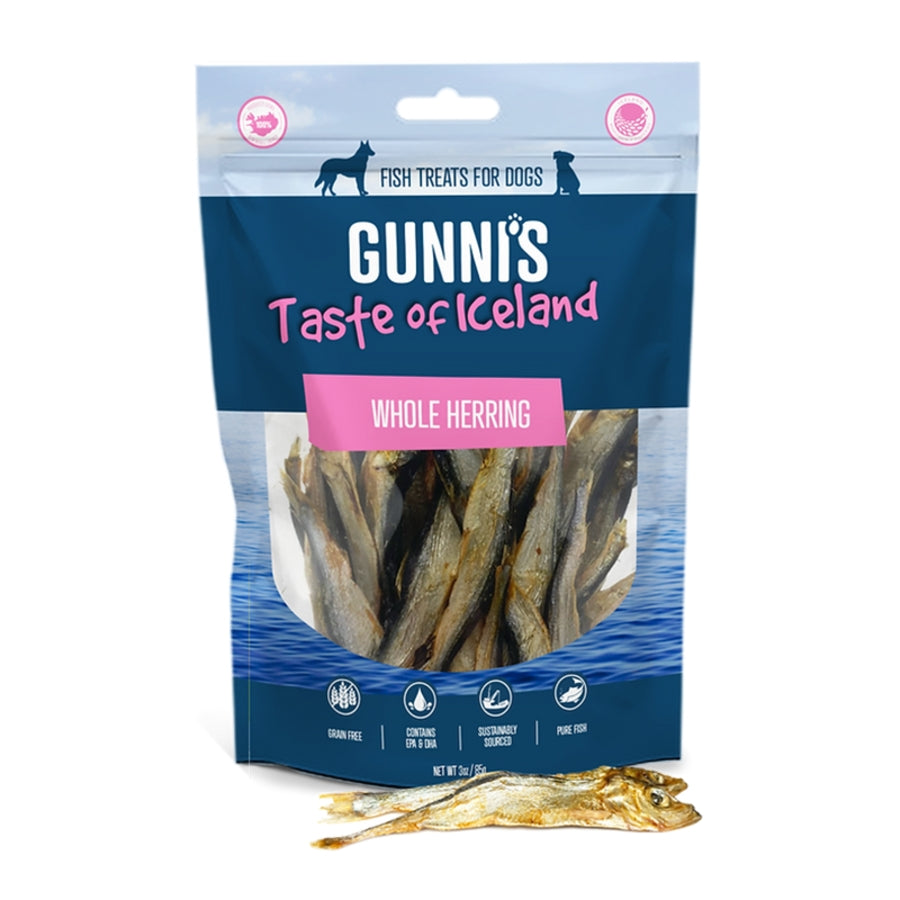 Gunni's — Galletas de arenque entero para perros (85 g)