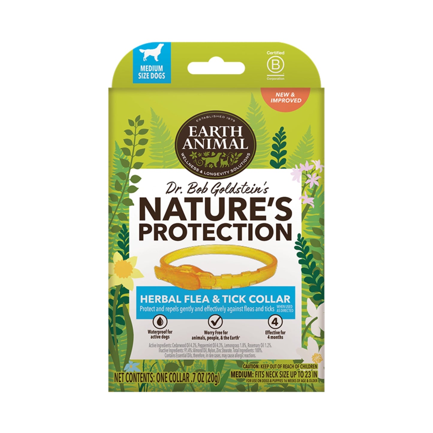 Earth Animal — Herbal Flea & Tick Collar (Medium Dogs)