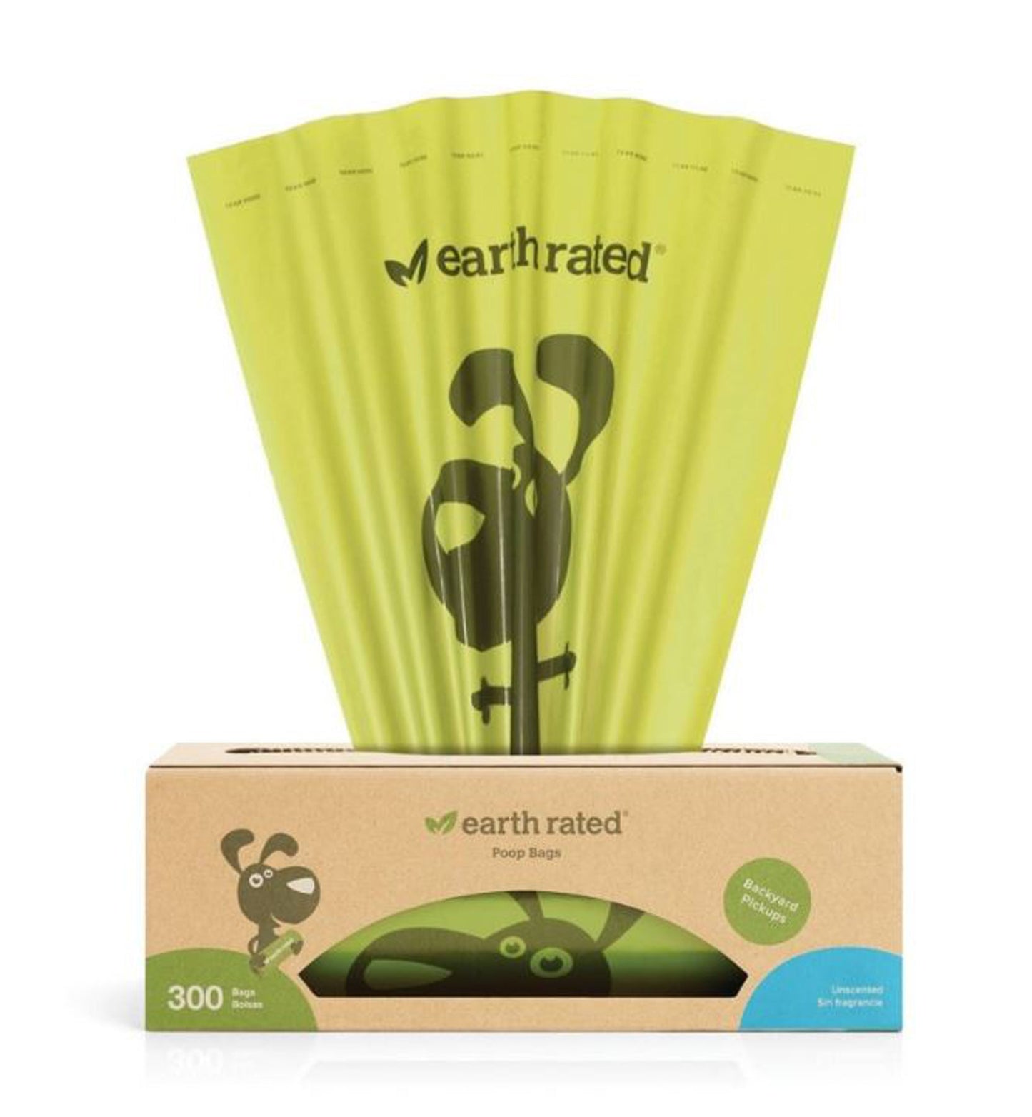 Earth Rated – Unscented Poop Bags (300 Count Box)