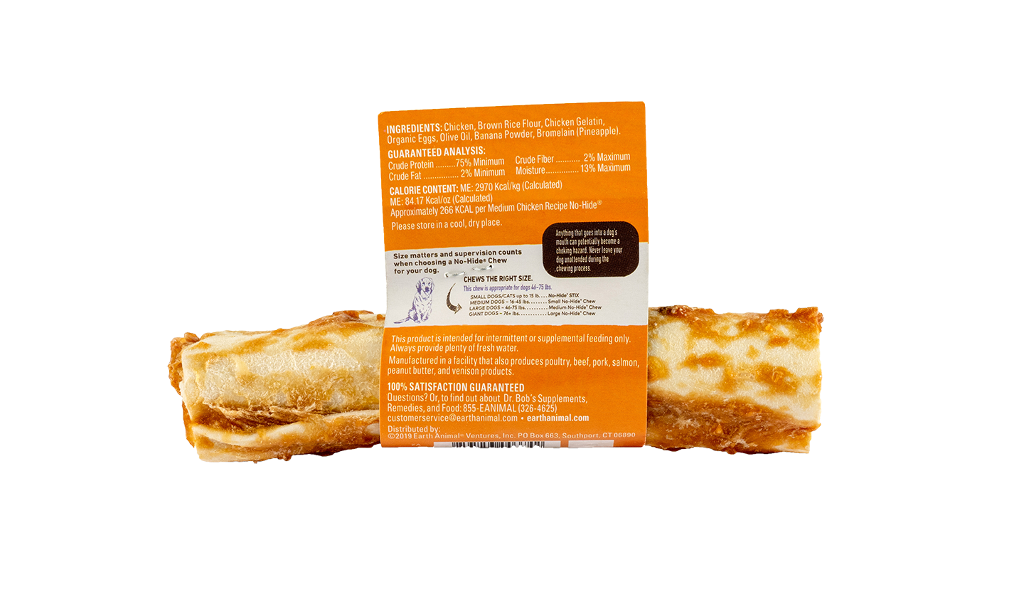 Earth Animal — No-Hide Chicken Chews (7”, Case of 24)