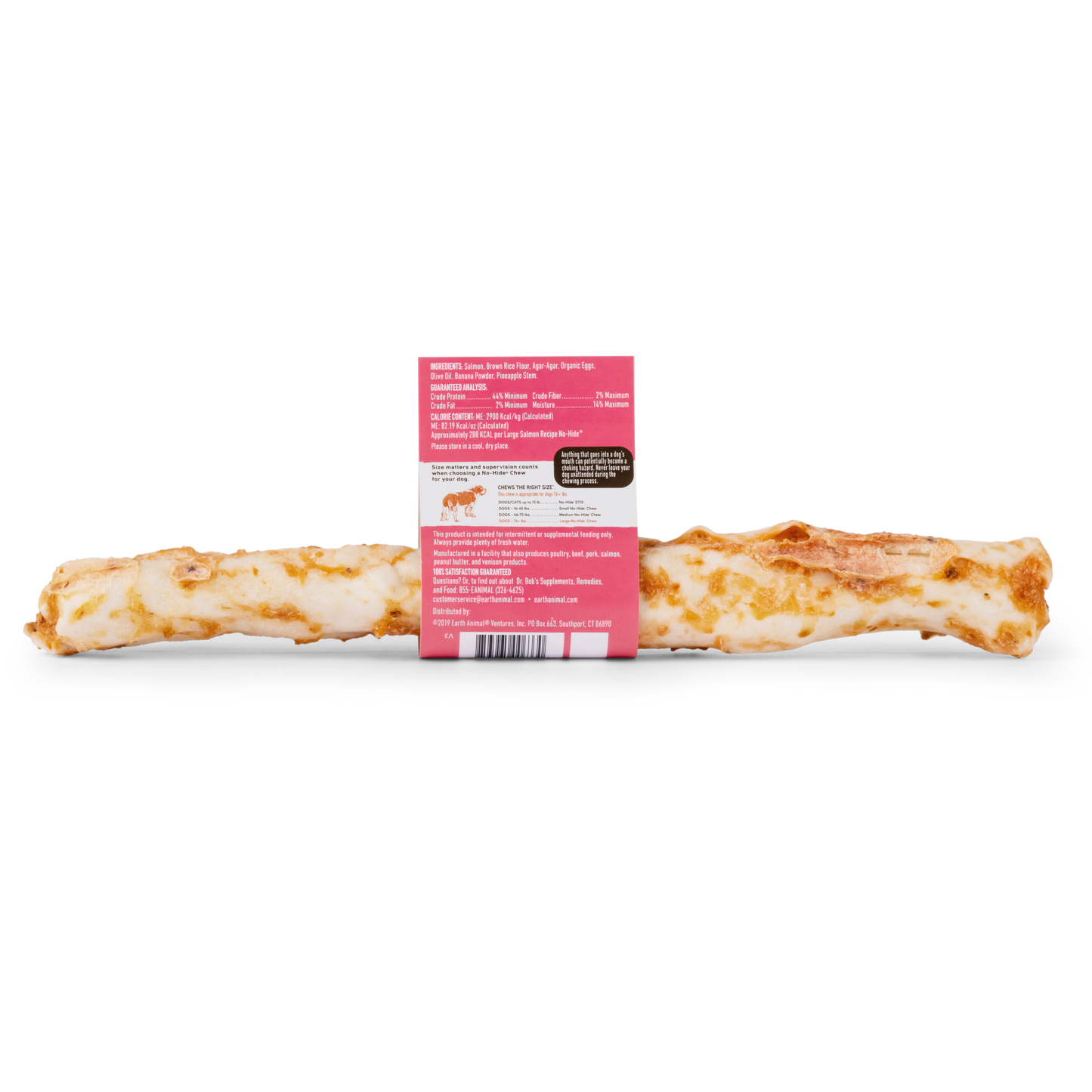 Earth Animal — No-Hide Salmon Chews (11", Case of 12)