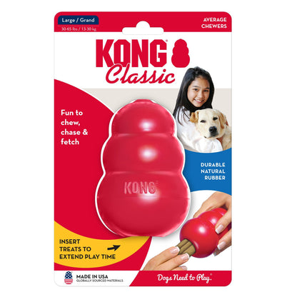 Juguete para perros KONG Classic – Rojo (Grande)
