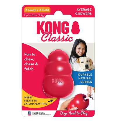 Juguete para perros KONG Classic – Rojo (XS)