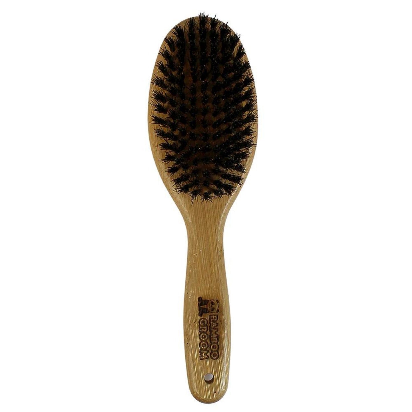 Bamboo Oval Boar Bristle Brush Large