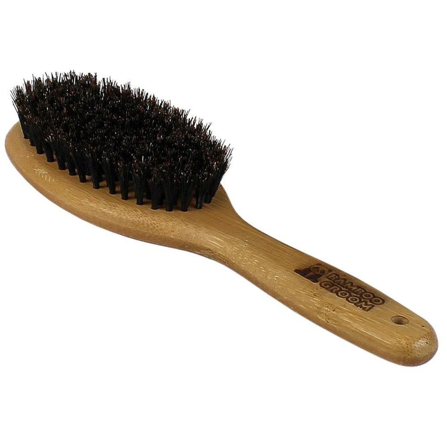 Bamboo Oval Boar Bristle Brush Large