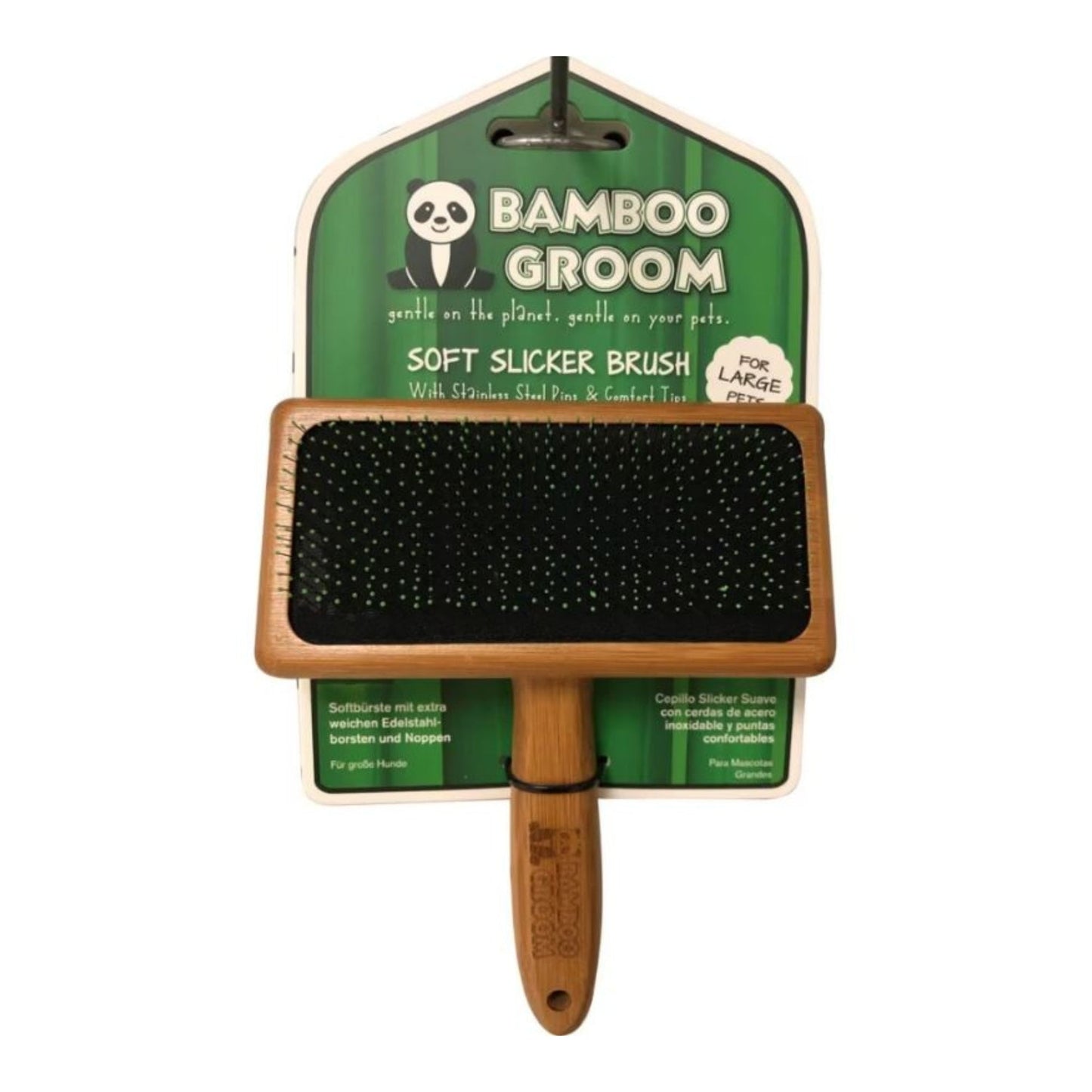 Bamboo Soft Slicker Brush Large