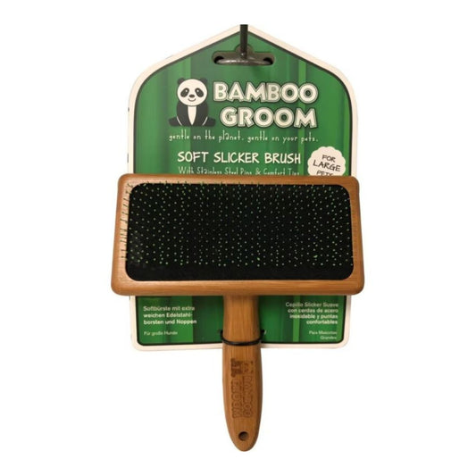 Bamboo Soft Slicker Brush Large