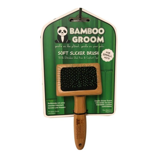 Bamboo Soft Slicker Brush Small