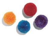 Wool Pom Pom Cat Toys with Catnip – Assorted (1.5", 4-Pack)