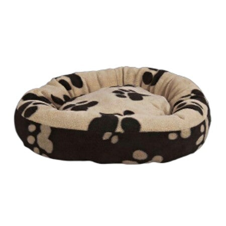 Ethical Pet — Paws Round Bed (Chocolate, 20”)