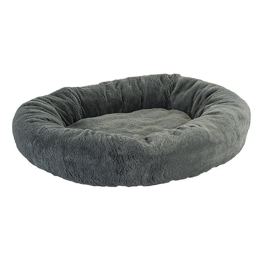 Sleep Zone All-Around Fur Bed (32”, Dark Gray)