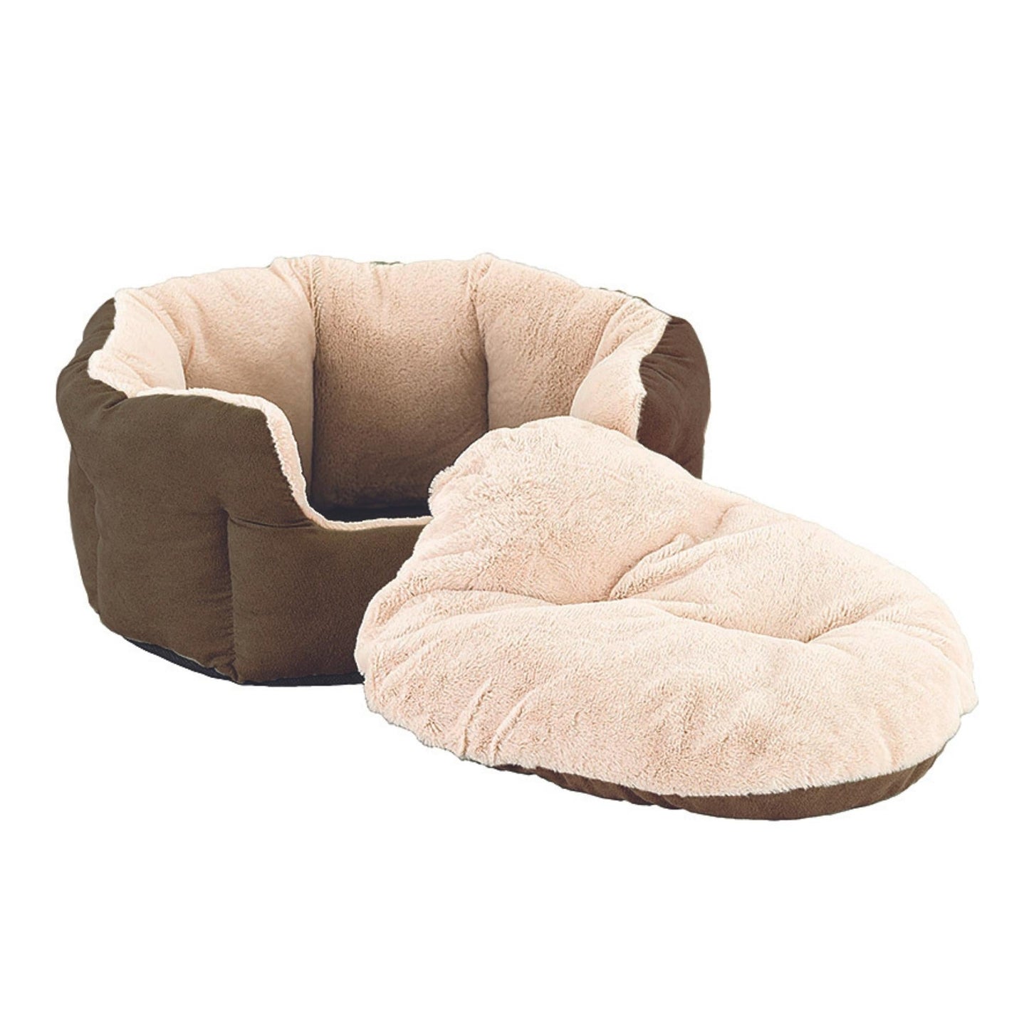 Sleep Zone Reversible Cushion (18”, Chocolate)