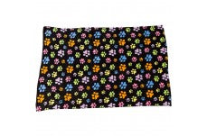 Snuggler Rainbow Pawprint Blanket – Black (40" × 60")