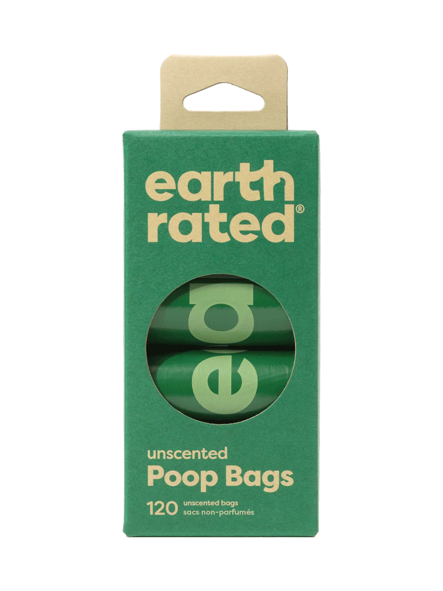 Earth Rated – Unscented Poop Bags (120 Count Box)