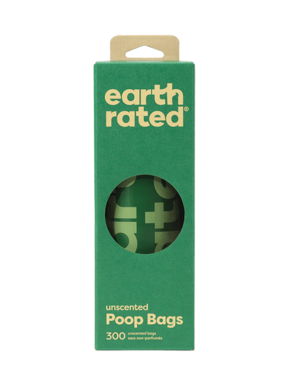 Earth Rated – Unscented Poop Bags (300 Count Box)