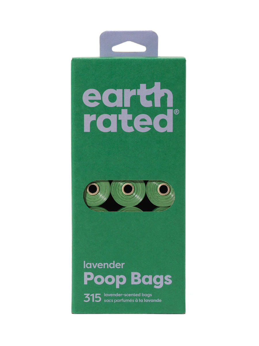 Earth Rated – Lavender Scented Poop Bags (315 Count, 21 Rolls)