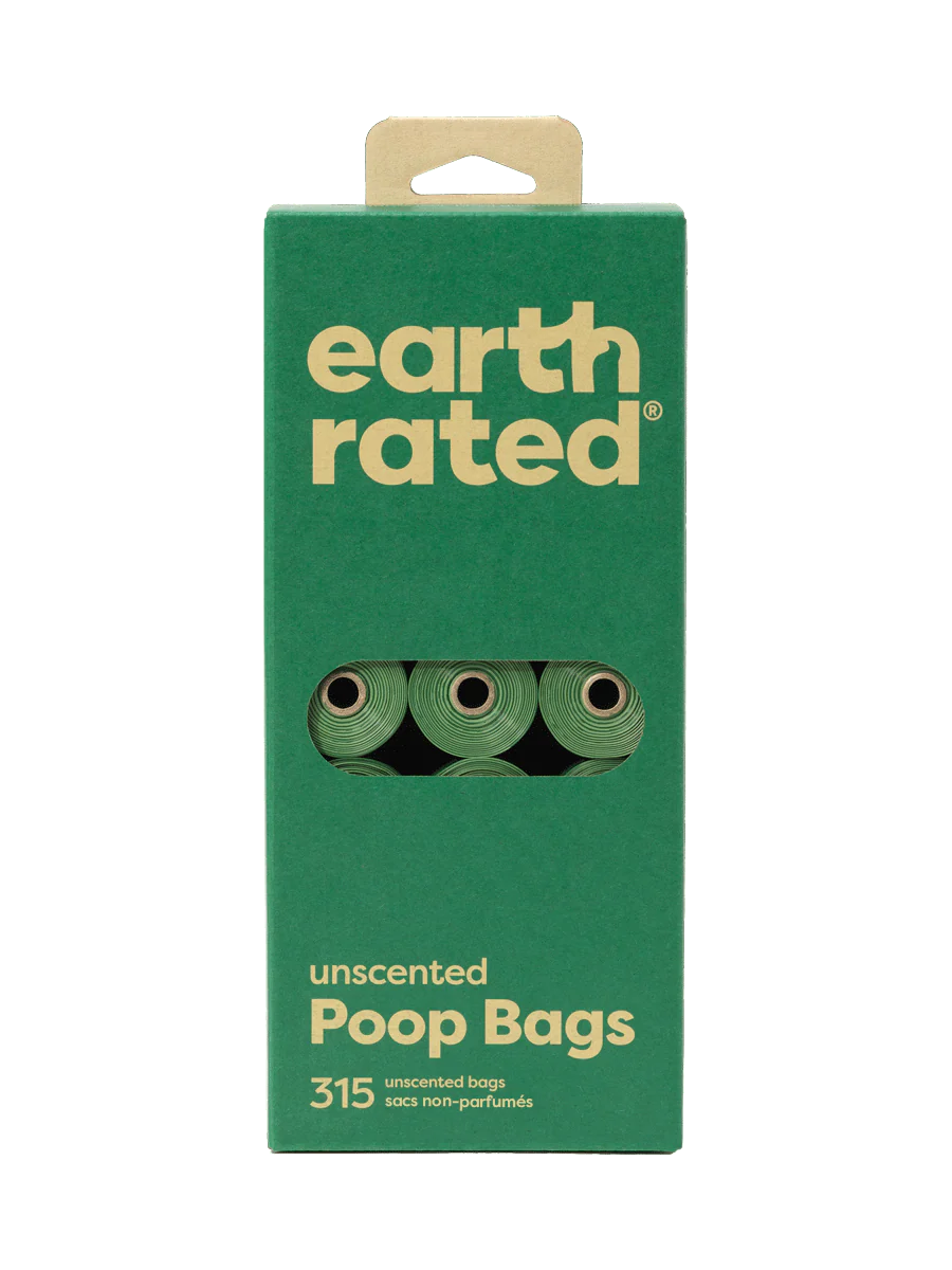 Earth Rated – Unscented Poop Bags (315 Count, 21 Rolls)