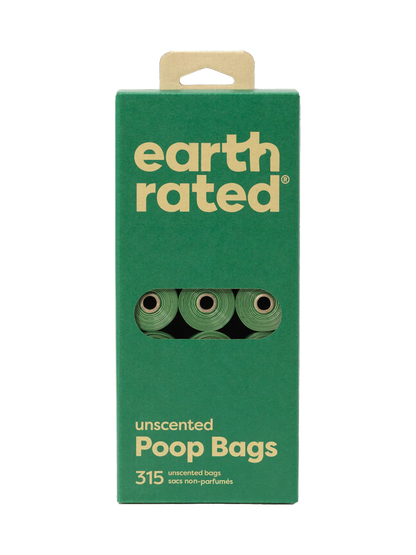 Earth Rated – Unscented Poop Bags (315 Count, 21 Rolls)