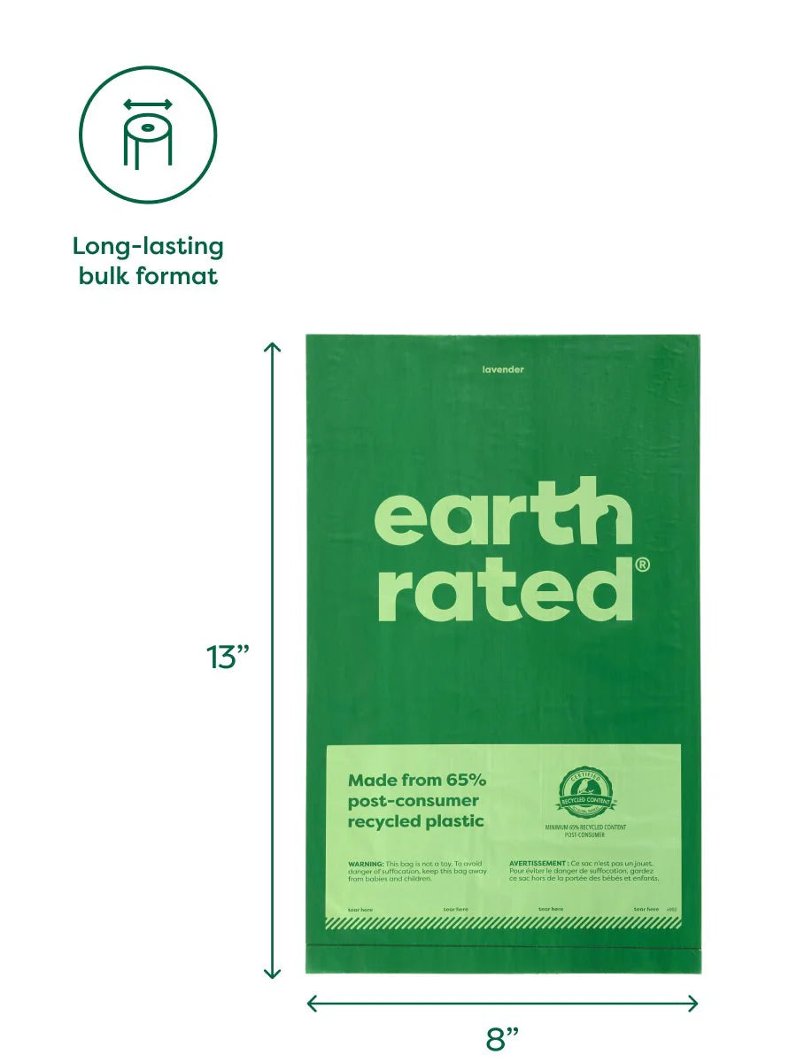 Earth Rated – Unscented Poop Bags (300 Count Box)