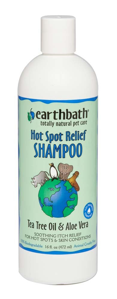 Earthbath — Hot Spot Relief Shampoo (Tea Tree & Aloe Vera, 16 oz)