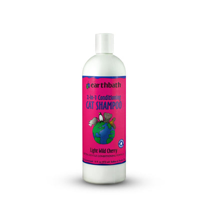 Earthbath – 2-in-1 Conditioning Shampoo for Cats (Light Wild Cherry, 16 oz)
