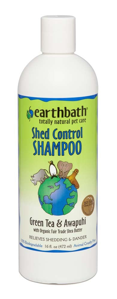 Earthbath – Shed Control Shampoo (Green Tea & Awapuhi, 16 oz)