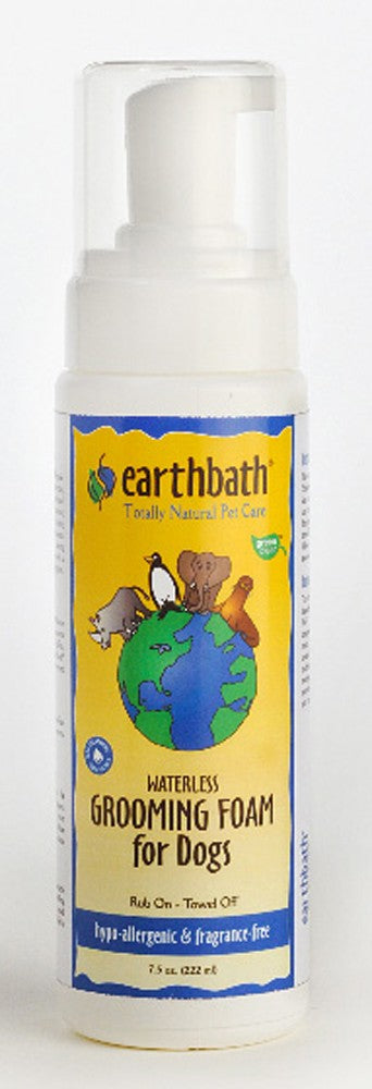 Earthbath – Waterless Grooming Foam for Dogs & Puppies (Fragrance-Free, 8 oz)