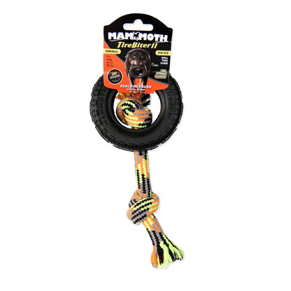 Mammoth Pet Products TireBiter II con cuerda, juguete para perros multicolor, 1 unidad/5 pulgadas, MD