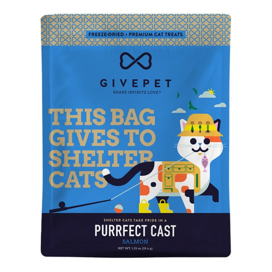 GivePet — Grain Free Freeze-Dried Purrfect Salmon Cat Treats (1.25 oz)