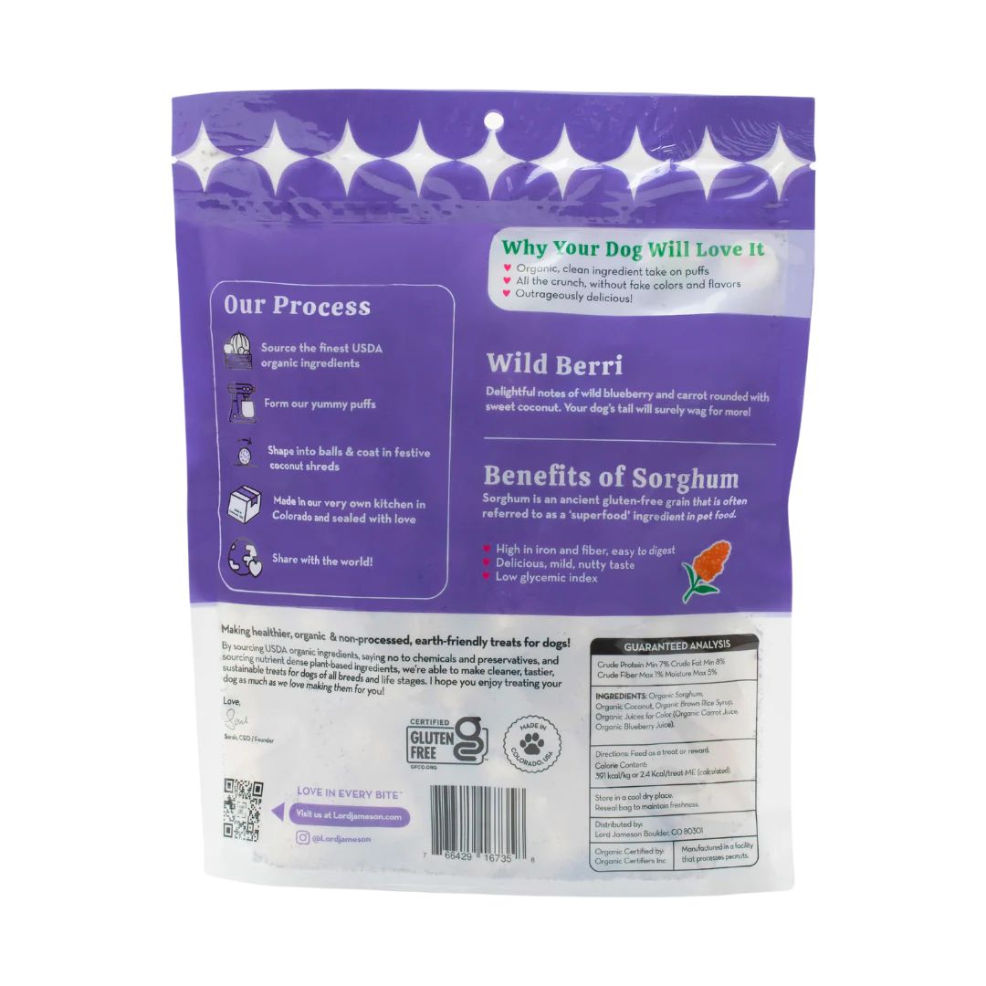 Lord Jameson – Dog Puffs Wild Berry (4 oz)