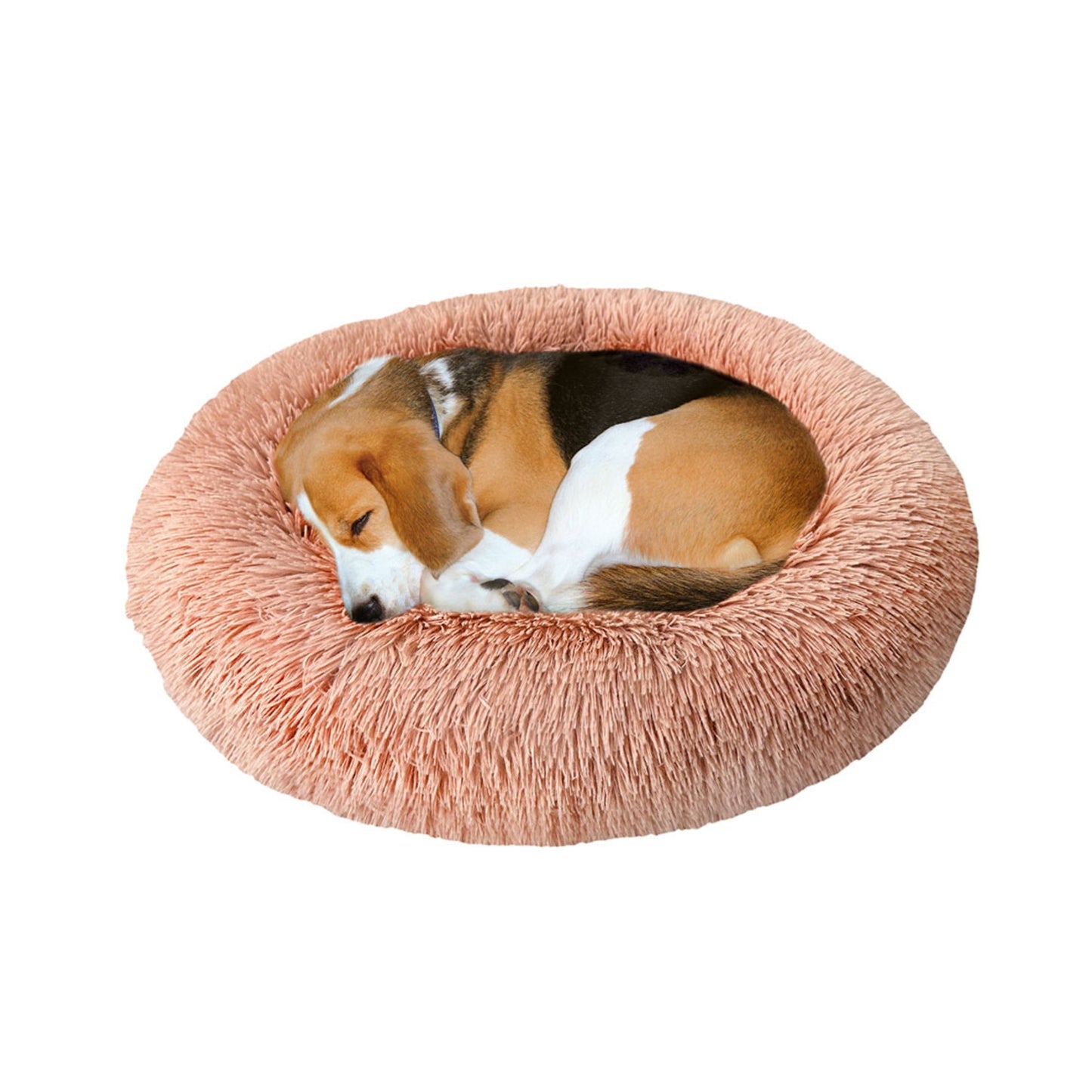 Sleep Zone Luxe Round Faux Fur (27”, Dusty Rose)