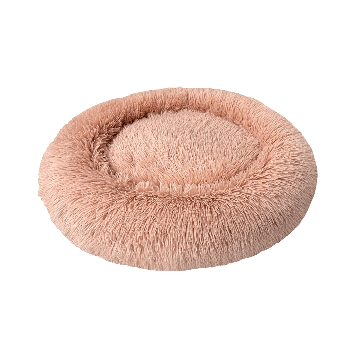 Sleep Zone Luxe Round Faux Fur (27”, Dusty Rose)