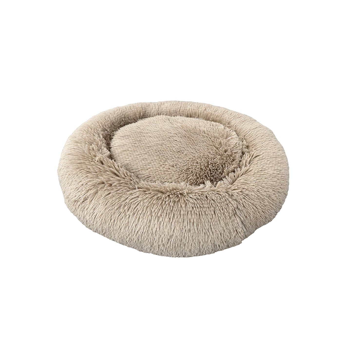 Sleep Zone Luxe Round Faux Fur (22”, Taupe)