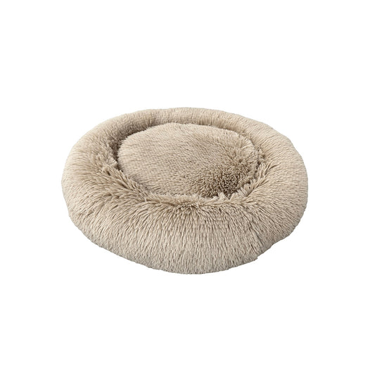 Sleep Zone Luxe Round Faux Fur (22”, Taupe)