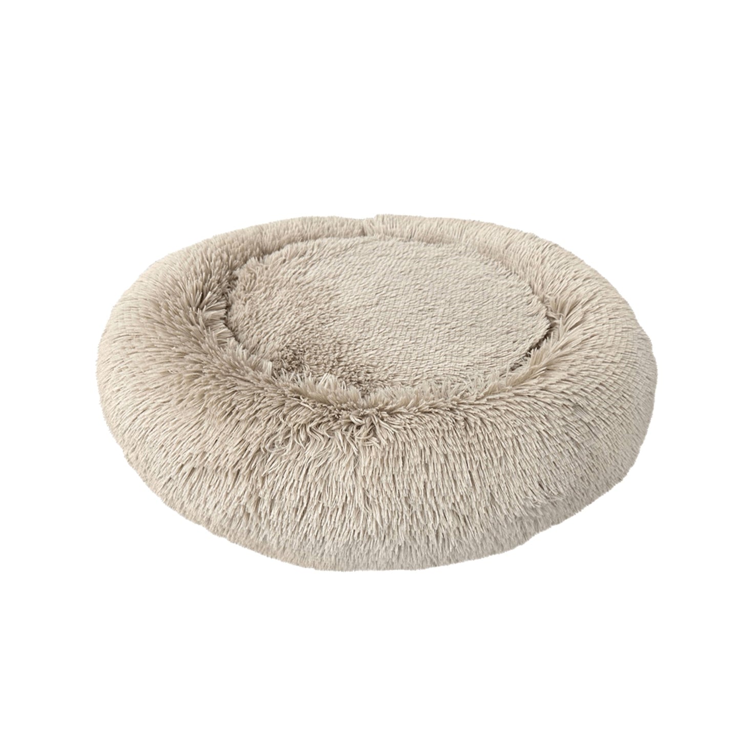 Sleep Zone Luxe Round Faux Fur (27”, Taupe)