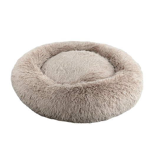 Sleep Zone Luxe Round Faux Fur (39”, Taupe)