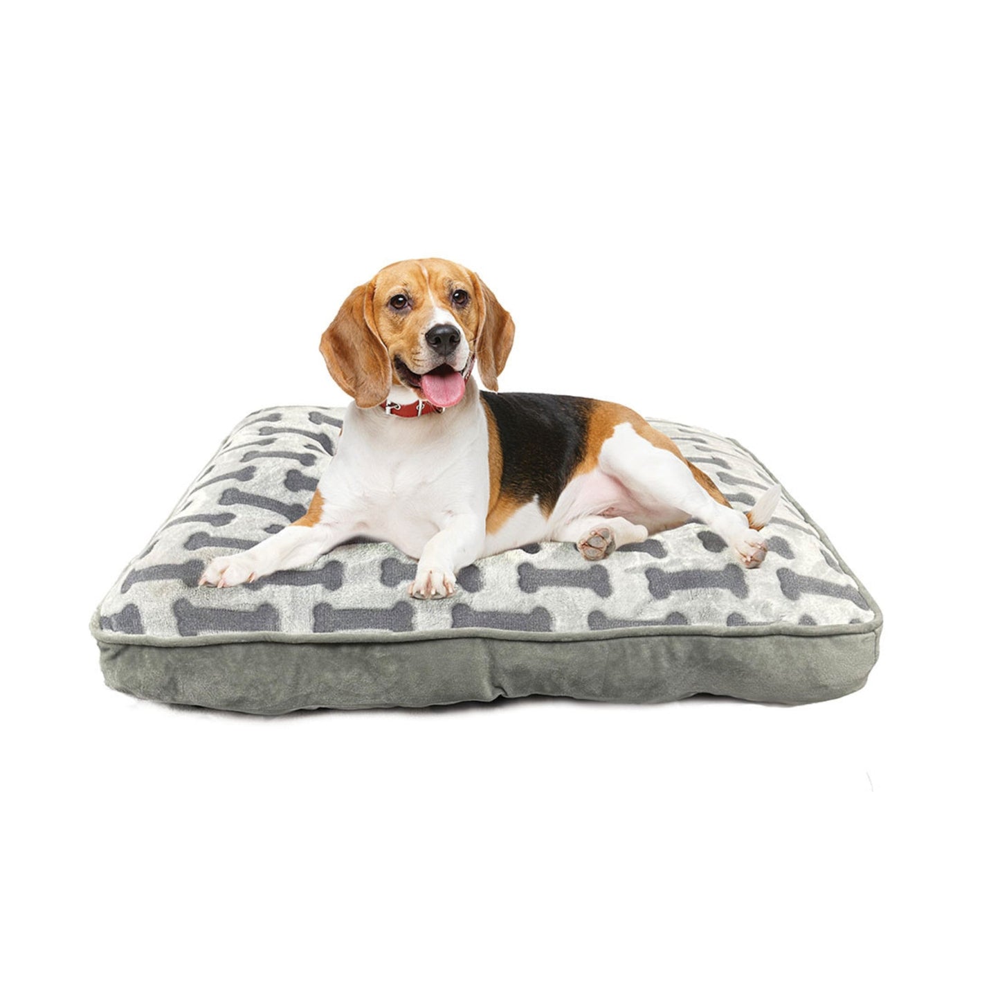 Sleep Zone Luxe Bone Print Pillow (32”, Light Gray)