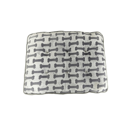 Sleep Zone Luxe Bone Print Pillow (32”, Light Gray)
