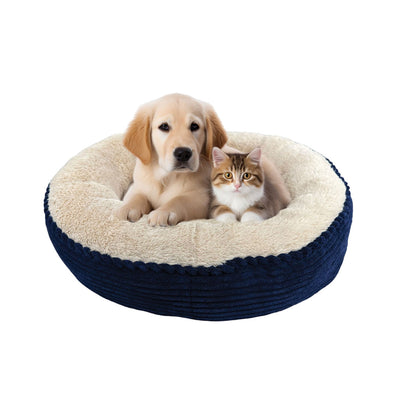 Sleep Zone Luxe Round Rib Corduroy (23”, Navy)