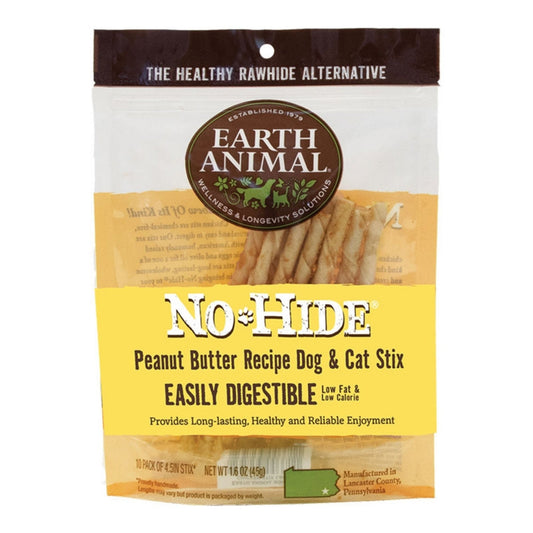 Earth Animal — No-Hide Peanut Butter Stix (10 Pack)