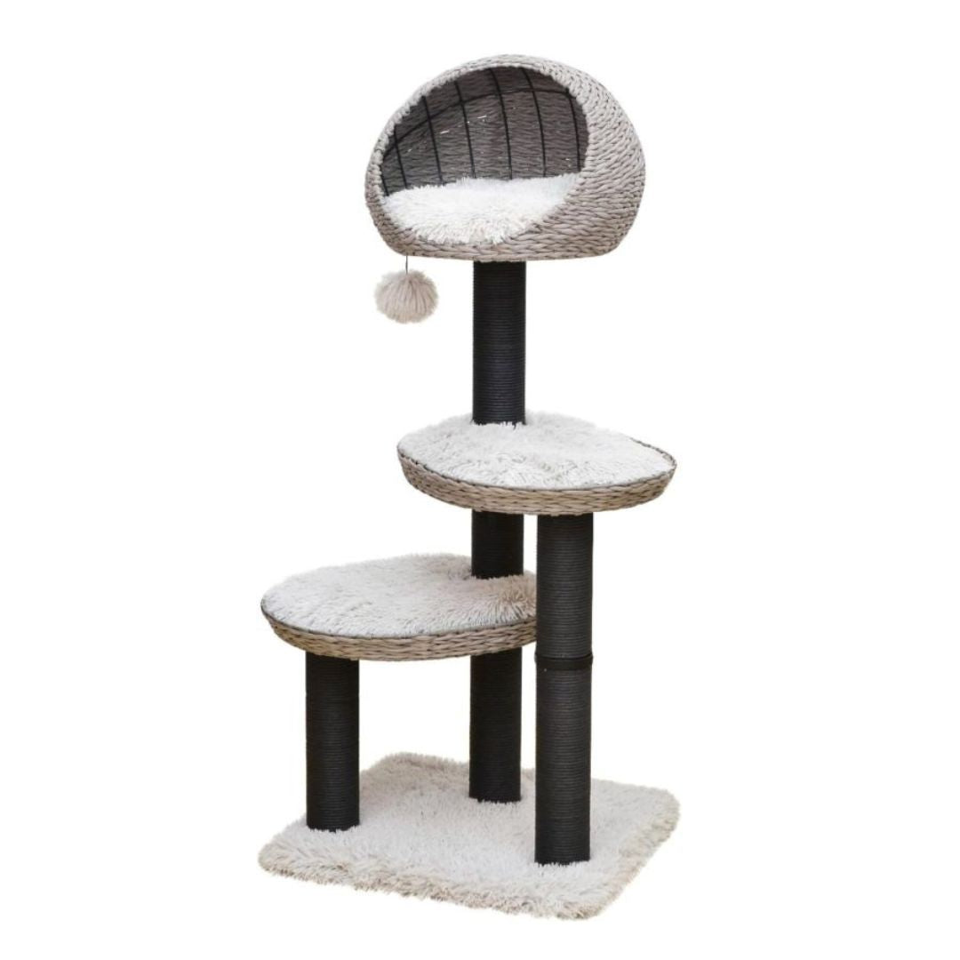 Tundra 3-Level Cat Tree Ivory 50 in