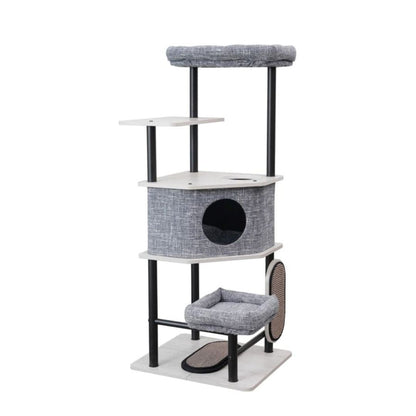 Grayson Industrial-Style Cat Tree (Grey, 61")