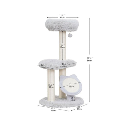 Rockview 2-Level Cat Tree (Ivory, 37")