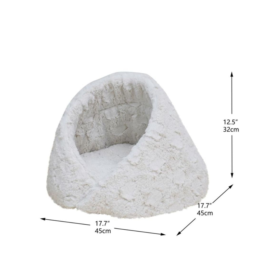 Rose Cradle Pet Bed Ivory 17.7 in