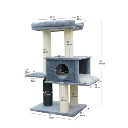 Lulu Cat Tree (Blue, 57" – XL)